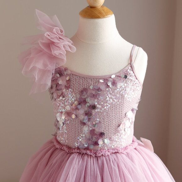 Tutu Du Monde Tulle Dress Lilac Pink High-Low Hem Recital Party Portrait Wedding - Picture 5 of 5